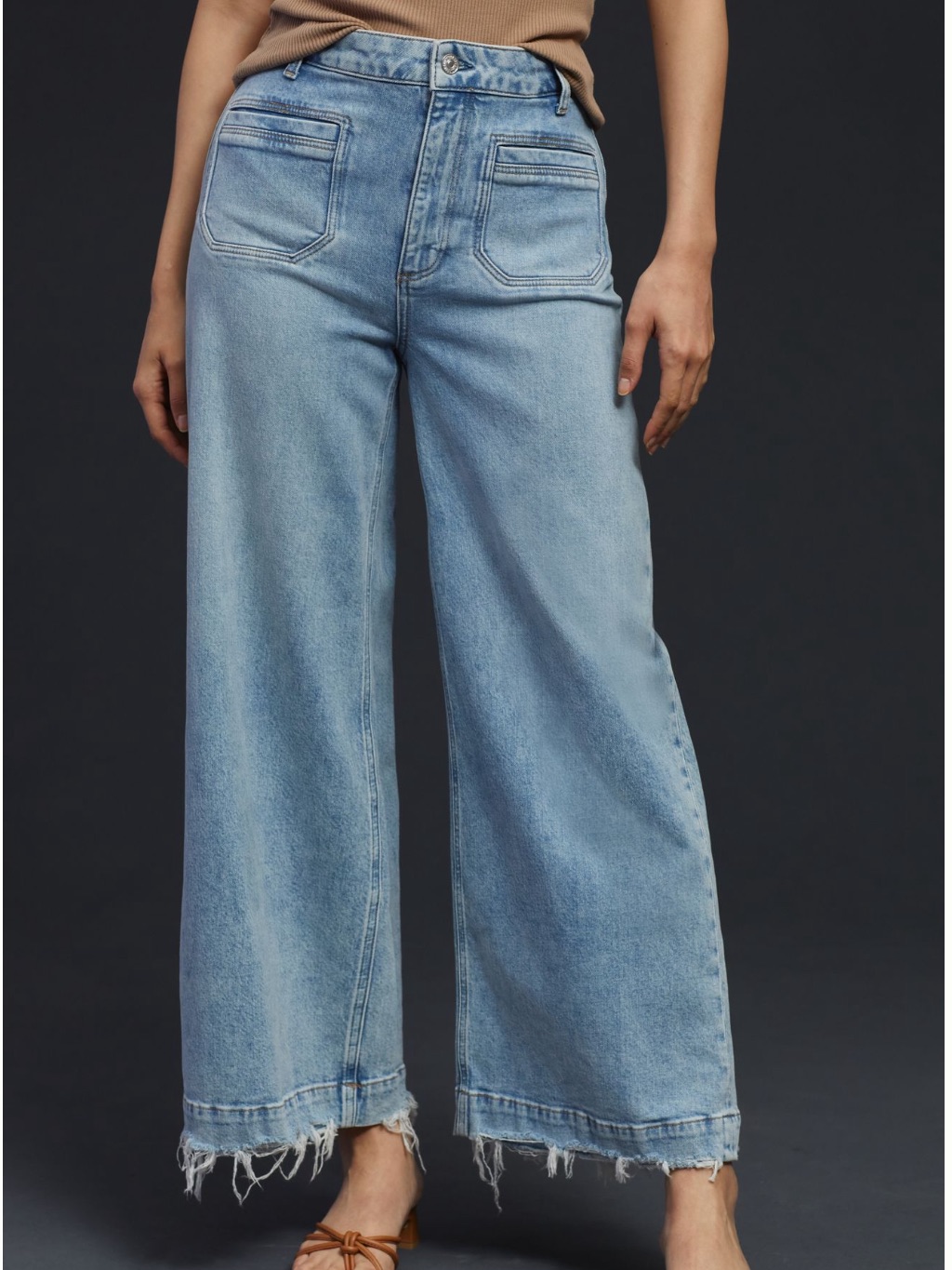 Paige Harper Wide-Leg Crop Jeans